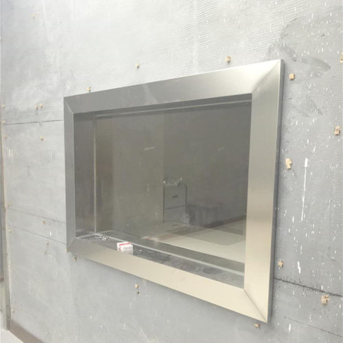 温州800*1200*20mm铅玻璃观察窗安装效果图